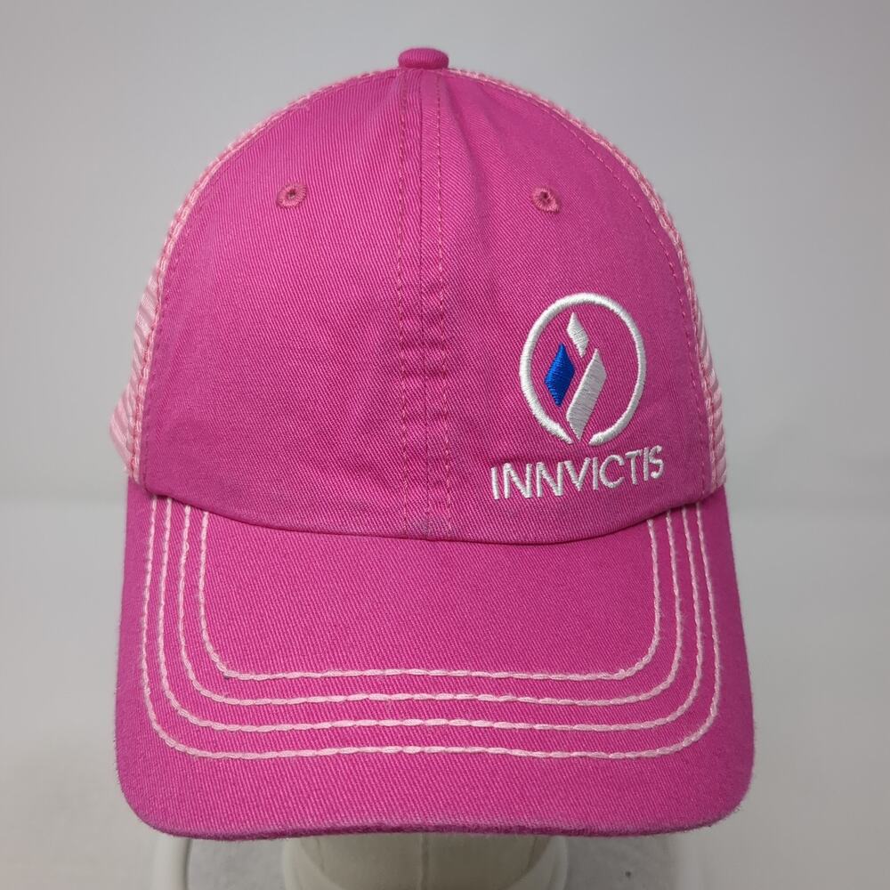 Innvictis Simplot Strapback Trucker Hat Pink One … - image 2